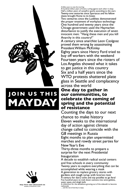 Photo recto de ‘Join Us This May Day’