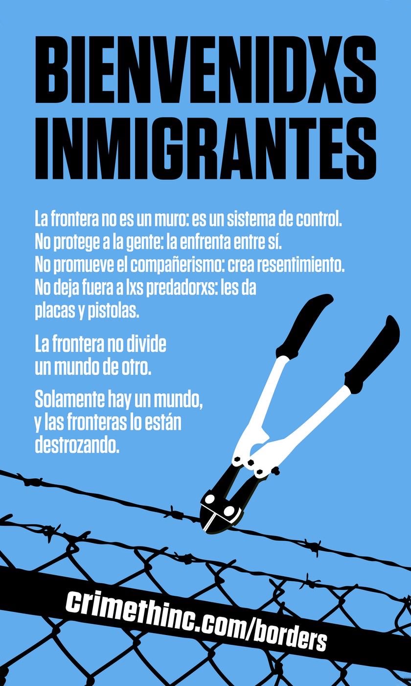 Photo recto de ‘Inmigrantes Bienvenidxs’