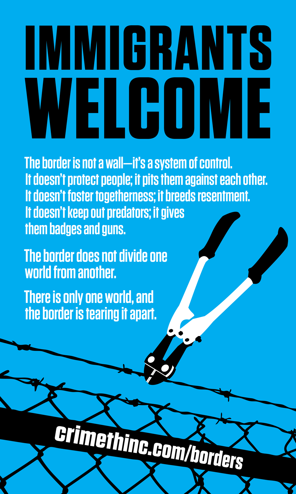 Photo recto de ‘Immigrants Welcome’