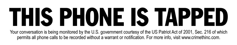 Photo recto de ‘This Phone is Tapped’