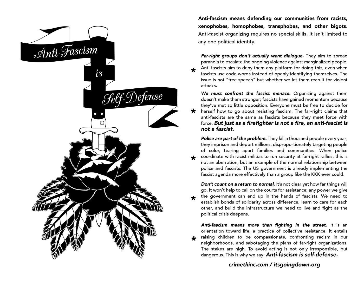 Photo recto de ‘Antifascism is Self-Defense’