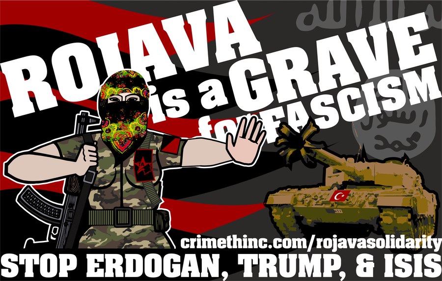 Photo recto de ‘Rojava is a Grave for Fascism - TA’