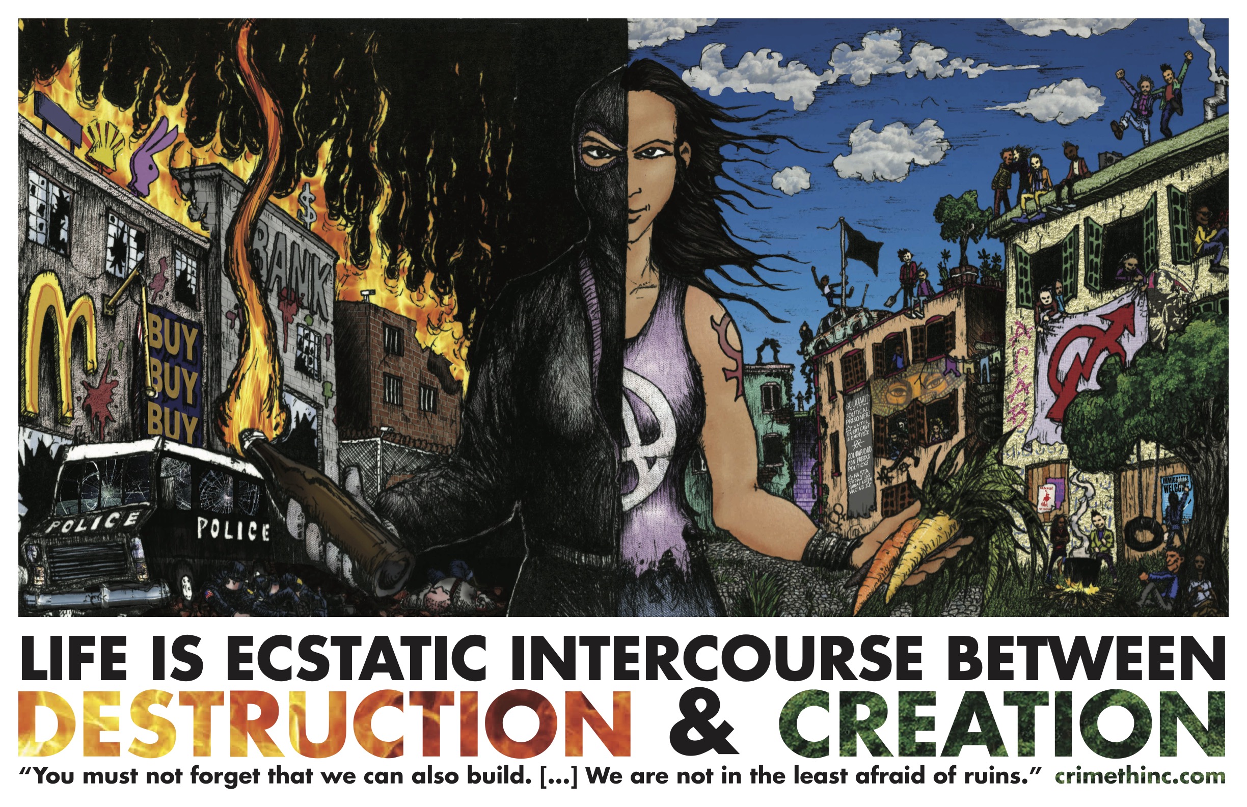 Photo recto de ‘Life is Ecstatic Discourse Between Destruction and Creation’
